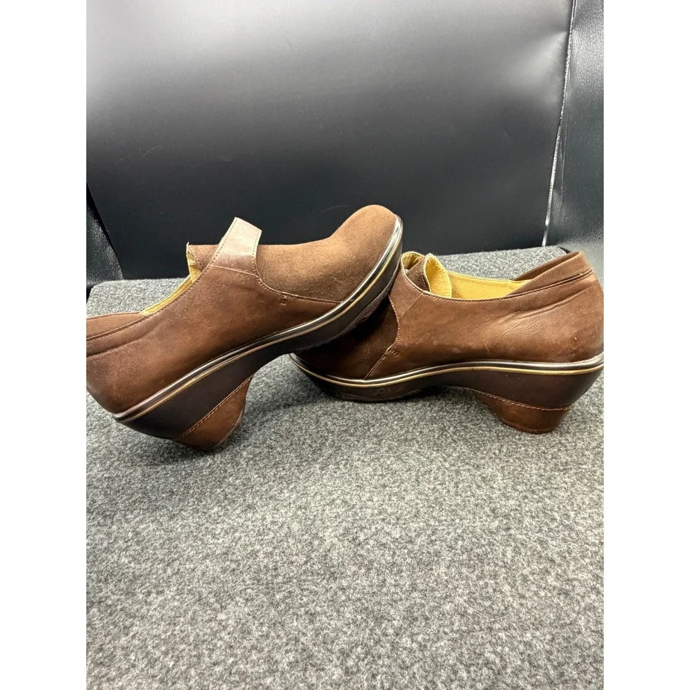 JBU Sedona Mary Jane Wedge Clog 9 Brown Womens